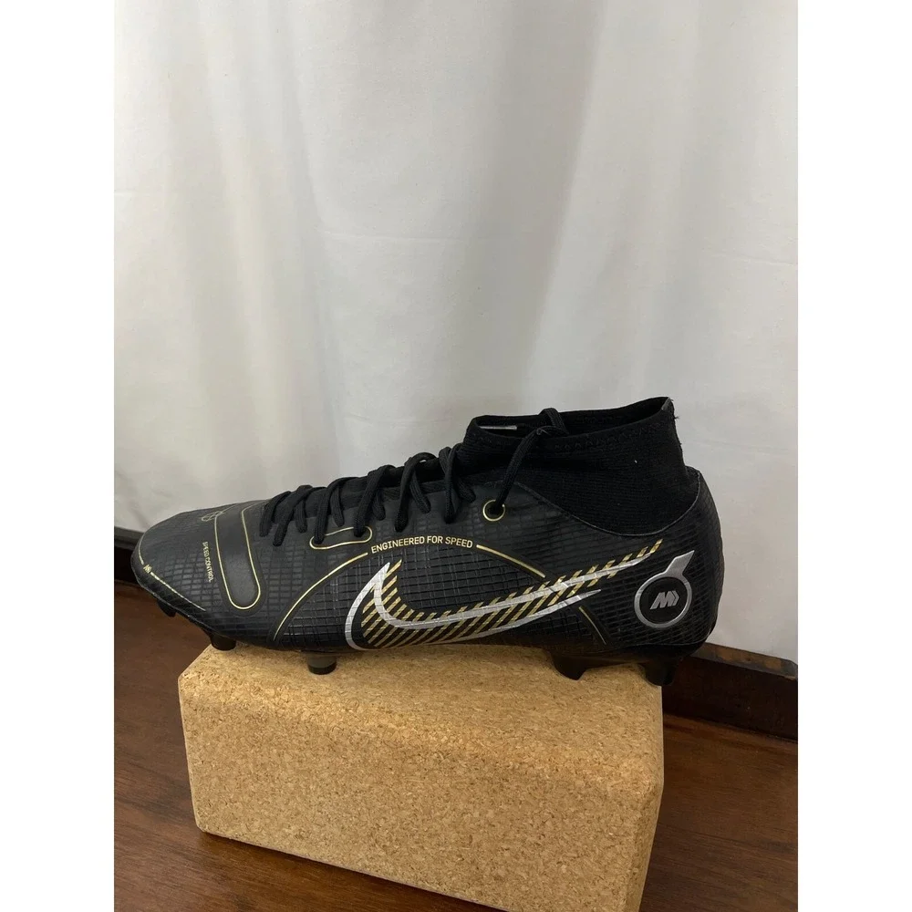 Nike Men's Size 11 Mercurial Superfly 8 FG  Cleats Black Gold DJ2873-007